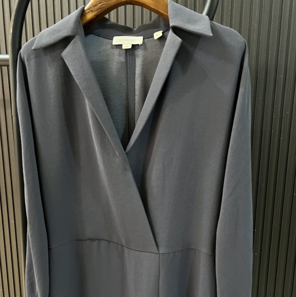 Vince. Shaped Collar Dolman-Sleeve Dress - Picture 6 of 11